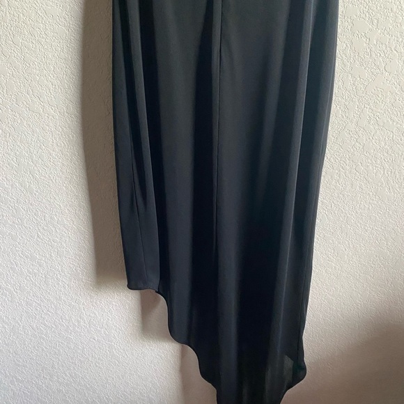 David Meister Y2K Milkmade Chiffon Black Asymmetrical Hem Cocktail Goth Dress 4 - Picture 13 of 13